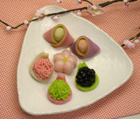 ひな祭りの和菓子イメージ